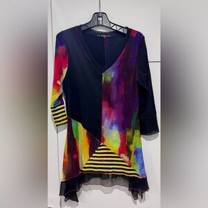 Multicolor Abstract Women's Tunic